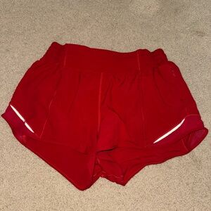 Lululemon Hotty Hots Deep Red High-Rise 2.5” inseam